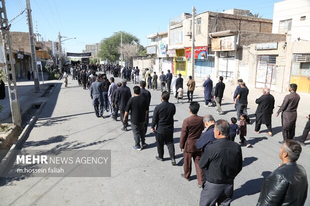 مراسم عزاداری ظهر شهادت حضرت فاطمه(س) در ایرانشهر