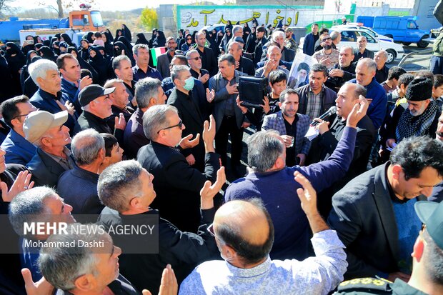 تشییع پیکر شهید گمنام در روستای آق قاسملوی مشگین شهر