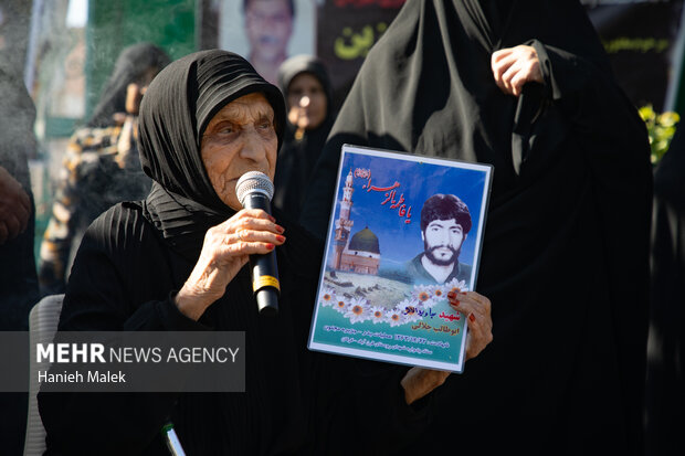 تدفین شهید گمنام در روستای آهنگر محله گرگان