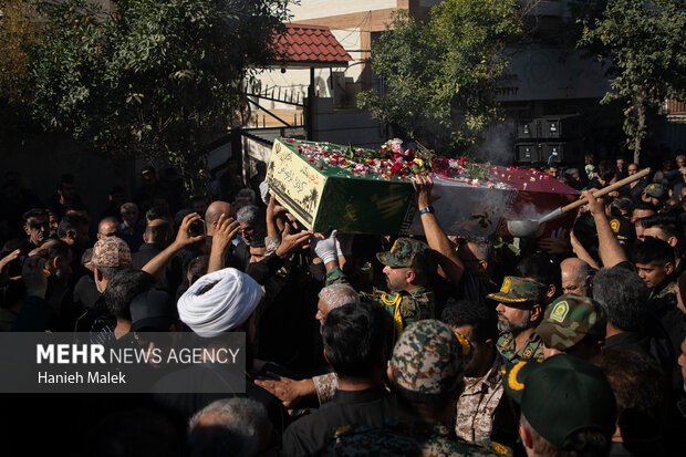 تدفین شهید گمنام در روستای آهنگر محله گرگان