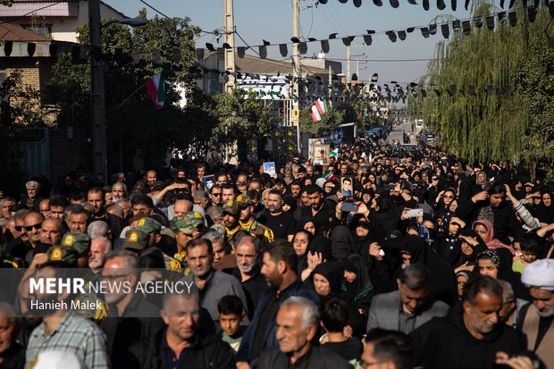 تدفین شهید گمنام در روستای آهنگر محله گرگان