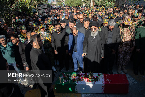 تدفین شهید گمنام در روستای آهنگر محله گرگان