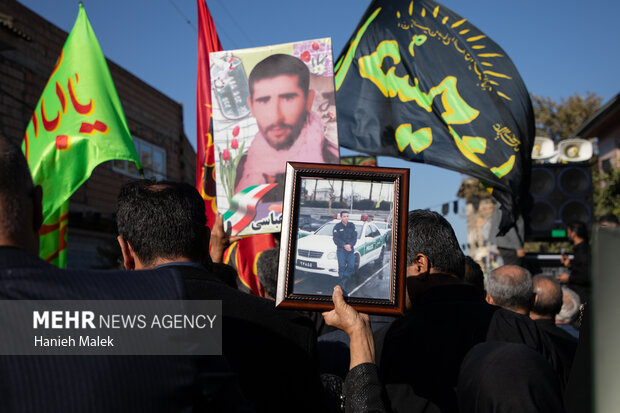 تدفین شهید گمنام در روستای آهنگر محله گرگان