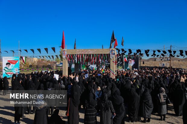 تشییع پیکر شهید گمنام در روستای آق قاسملوی مشگین شهر