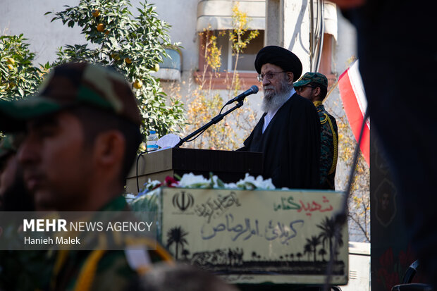 تدفین شهید گمنام در روستای آهنگر محله گرگان