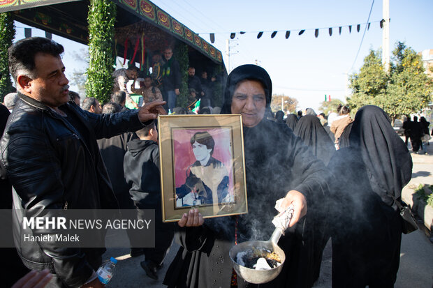 تدفین شهید گمنام در روستای آهنگر محله گرگان