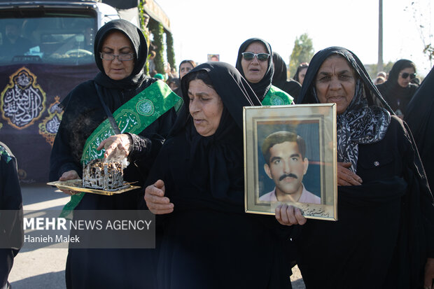 تدفین شهید گمنام در روستای آهنگر محله گرگان