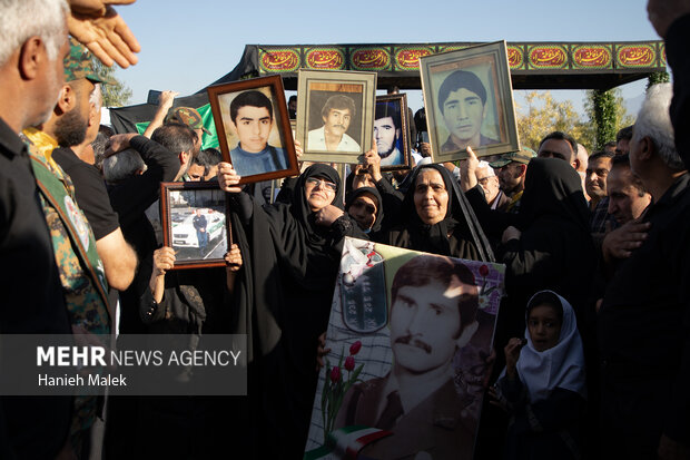تدفین شهید گمنام در روستای آهنگر محله گرگان