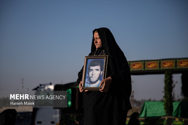 تدفین شهید گمنام در روستای آهنگر محله گرگان