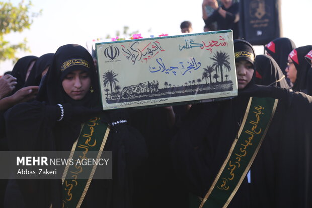 تشییع و تدفین شهید گمنام در میناب