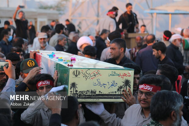 تشییع و تدفین شهید گمنام در میناب