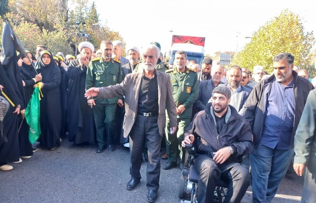 آئین تشییع پیکرهای مطهر شهدای گمنام در ساری