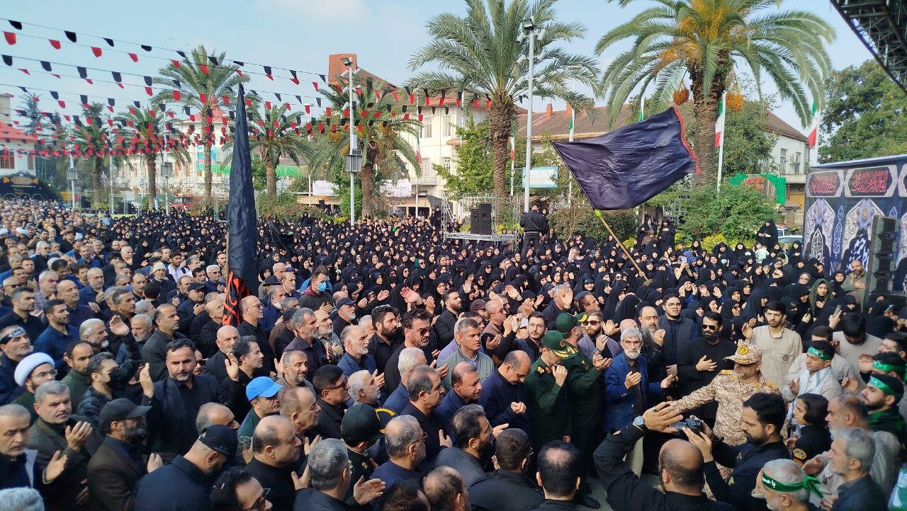 اجتماع فاطمیون در رشت؛ میزبانی پرشکوه مردم از هفت شهید گمنام