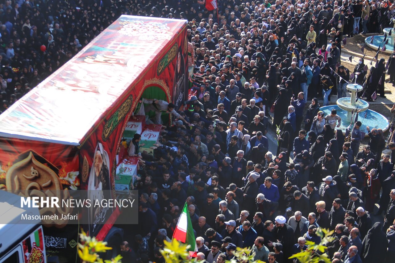 تشییع پیکر مطهر شهدای گمنام دفاع مقدس در ساری