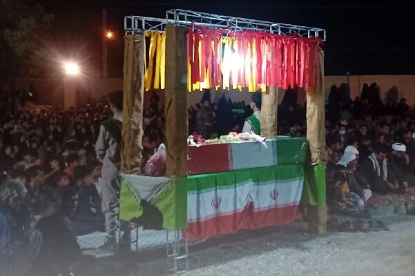 ورود پیکر شهید گمنام به شهرستان جاسک