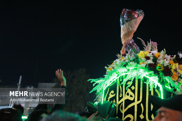 تشییع نمادین حضرت زهرا در ورامین برگزار شدد