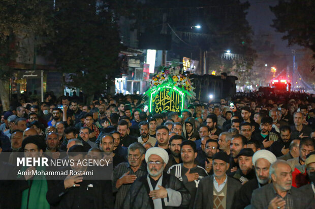 تشییع نمادین حضرت زهرا در ورامین برگزار شدد