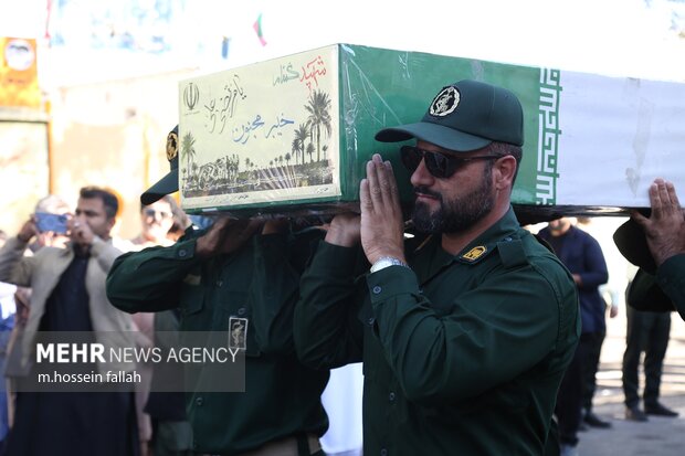 استقبال و تشییع شهید گمنام در ایرانشهر