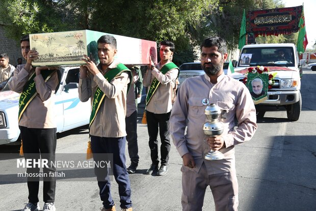 استقبال و تشییع شهید گمنام در ایرانشهر