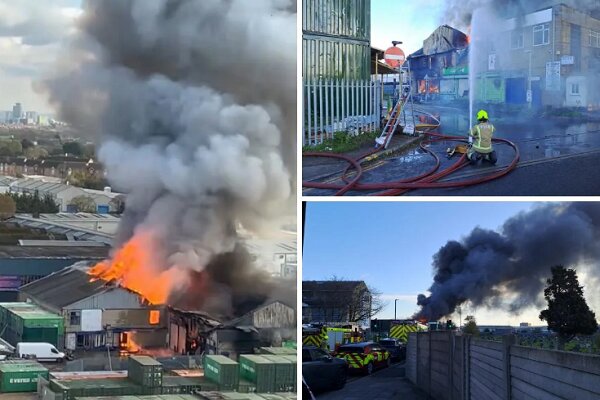 حریق گسترده در غرب لندن