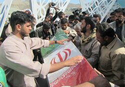 همایش اقتدار بسیج و تشییع شهید گمنام در ایرانشهر