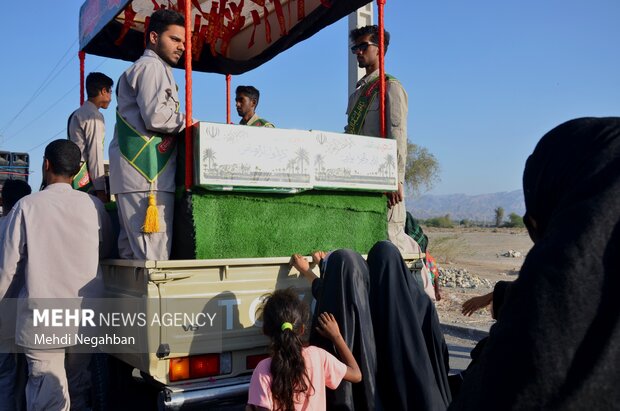 تشییع شهید گمنام در محلات رودان