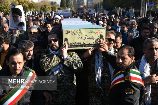 مراسم تشییع و خاکسپاری شهید گمنام در زائرسرای رضوی