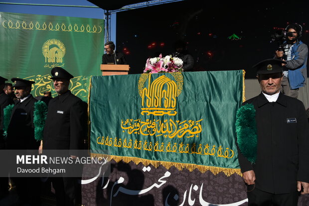 مراسم تشییع و خاکسپاری شهید گمنام در زائرسرای رضوی