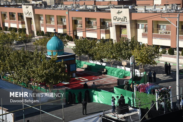 مراسم تشییع و خاکسپاری شهید گمنام در زائرسرای رضوی