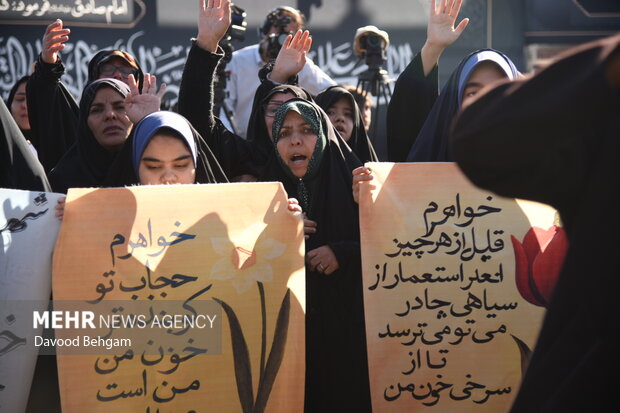 مراسم تشییع و خاکسپاری شهید گمنام در زائرسرای رضوی