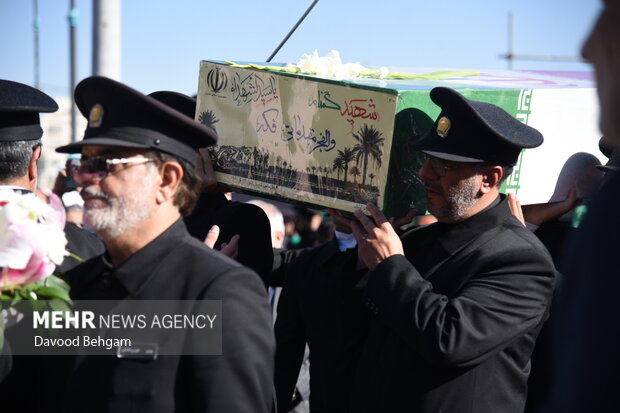 مراسم تشییع و خاکسپاری شهید گمنام در زائرسرای رضوی