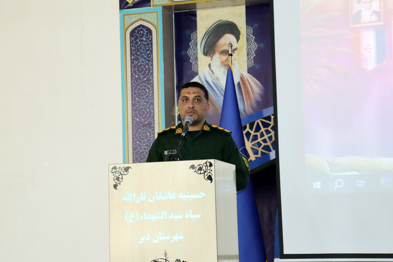 فرمانده سپاه دیّر: بسیجی بی‌درنگ به میدان دفاع ورود می‌کند