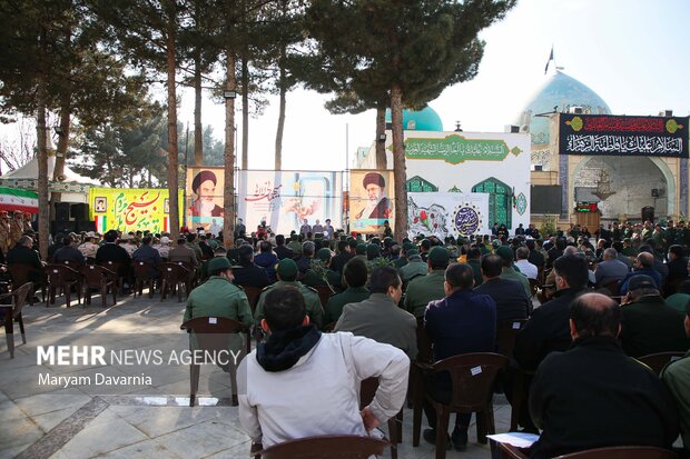 گلباران مزارشهدا به مناسبت هفته بسیج در بجنورد