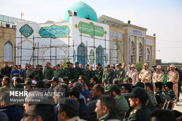 گلباران مزارشهدا به مناسبت هفته بسیج در بجنورد
