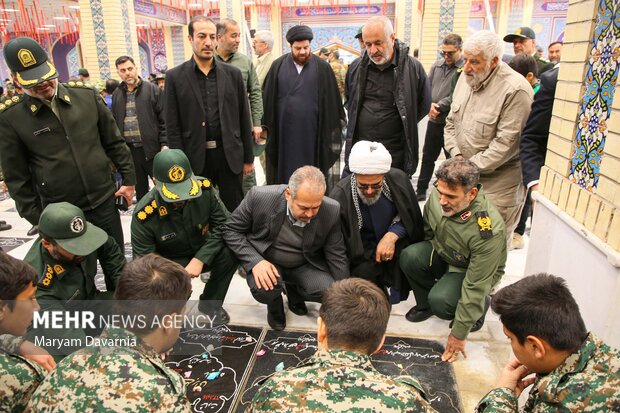 گلباران مزارشهدا به مناسبت هفته بسیج در بجنورد