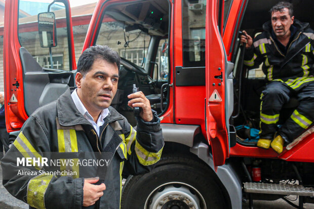 آتش‌سوزی ساختمان مسکونی در محله لب آب رشت