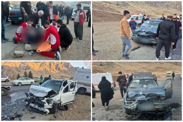 تصادف کوئیک و پژو در سنقر شش مجروح برجای گذاشت
