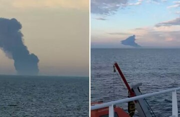 وقوع انفجار در یک نفت‌کش در دریای سیاه+ فیلم