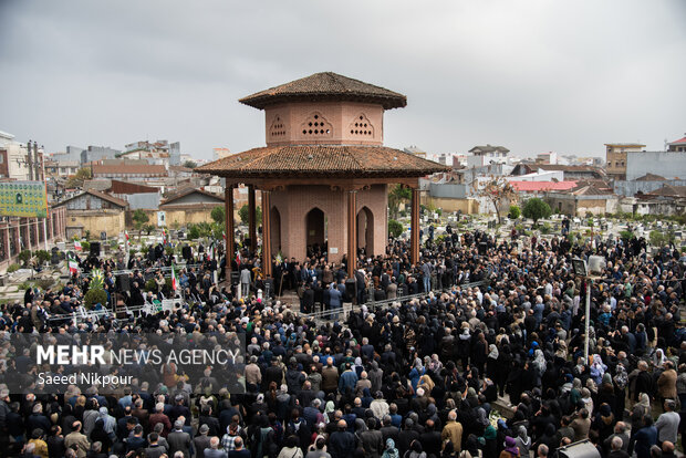 تشییع پیکر استاد «ناصر مسعودی» در رشت