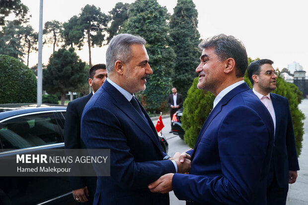 دیدار وزیر امور خارجه ترکیه با رئیس مجلس شورای اسلامی 