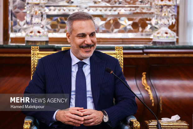 دیدار وزیر امور خارجه ترکیه با رئیس مجلس شورای اسلامی 