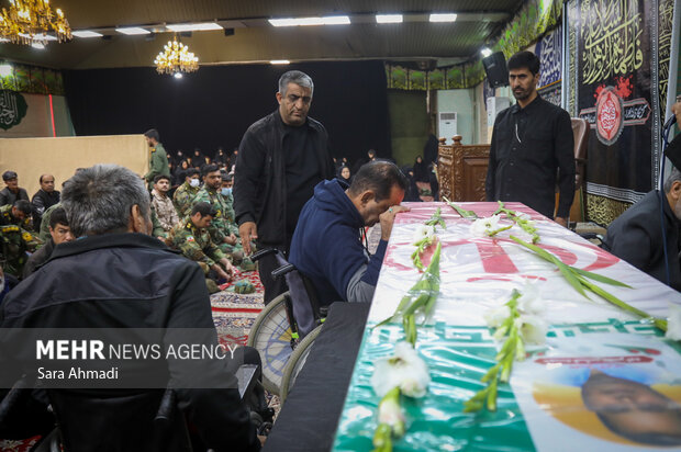 مراسم تشییع پیکر جانباز سرافراز «قاسم علیزاده» در مشهد
