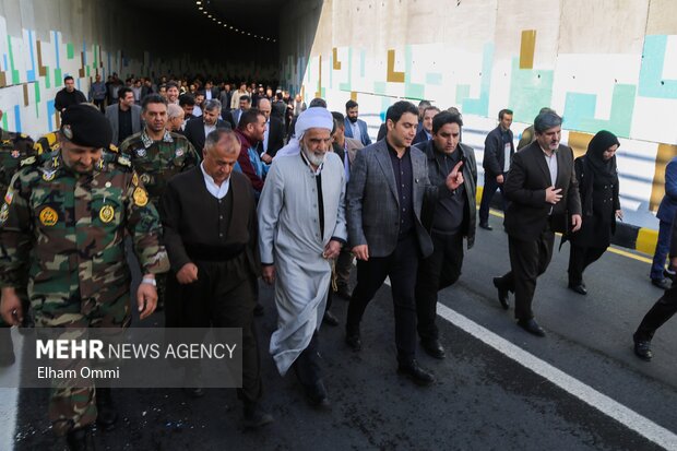 آئین افتتاح پروژه تقاطع غیرهمسطح «تکیه چمن» سنندج