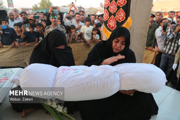 تشییع و خاکسپاری شهید گمنام در میناب