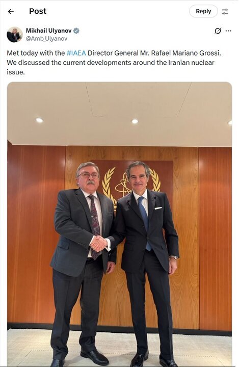 Russia’s Ulyanov meets Grossi to discuss Iran nuclear program