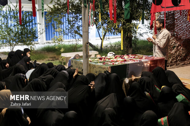 تشییع دو شهید گمنام در دانشگاه فرهنگیان پردیس فاطمه الزهرا بندعباس