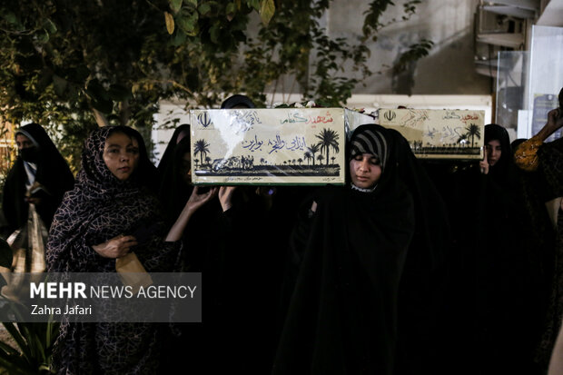 تشییع دو شهید گمنام در دانشگاه فرهنگیان پردیس فاطمه الزهرا بندعباس