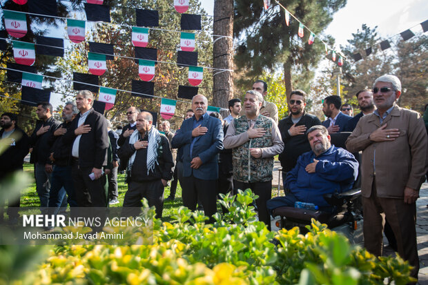 آیین تشیع وتدفین پیکر شهید گمنام در قزوین