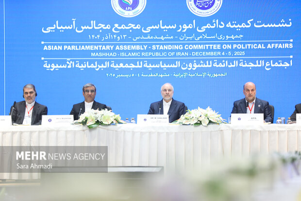 نشست کمیته دائمی امور سیاسی مجمع‌المجالس آسیایی در مشهد