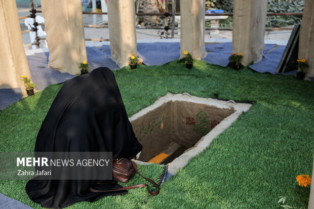 تشییع و تدفین شهید گمنام در دانشگاه فرهنگیان پردیس شهید بهشتی بندرعباس